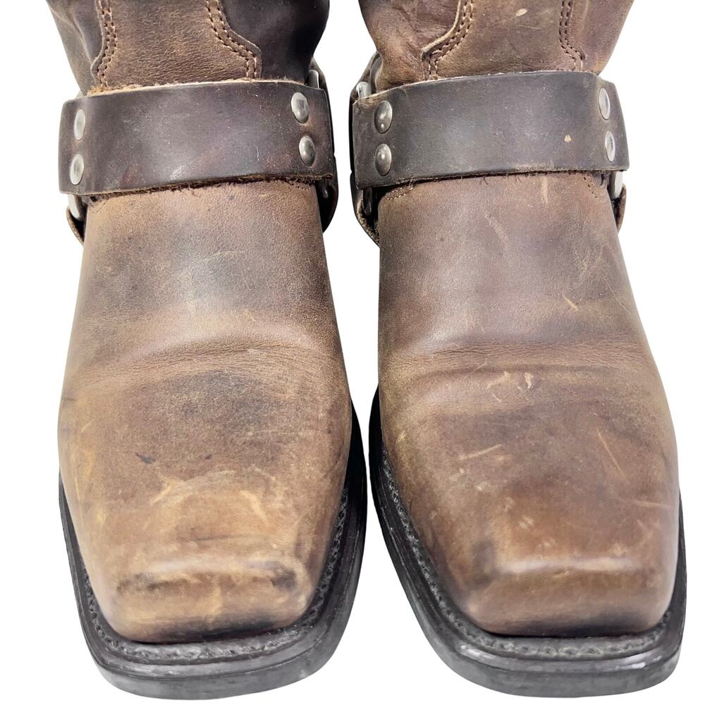 Harley Davidson Darren Harness Brown Leather Motorcycle Boots Mens 6D Women 7.5 - Picture 5 of 16